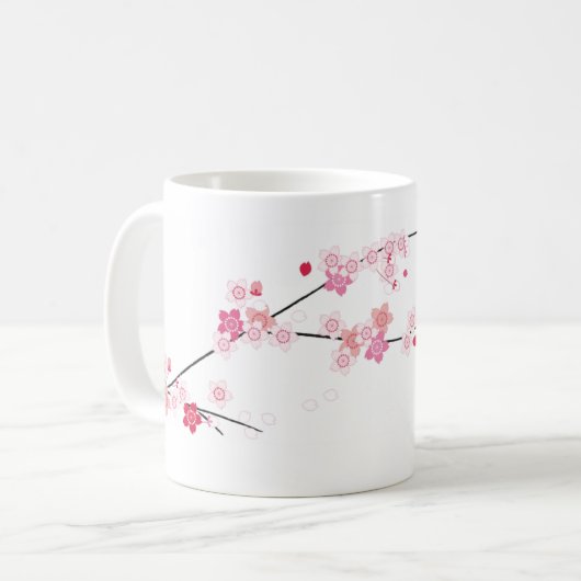 Sakura Cherry Blossom Coffee Mok (Voorkant links)
