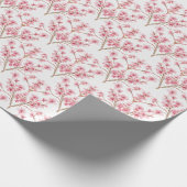 Sakura Cherry Blossom Damask Waterverf Cadeaupapier (Hoek)