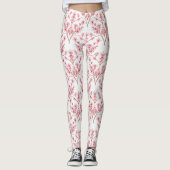 Sakura Cherry Blossom Damask Waterverf Leggings (Voorkant)