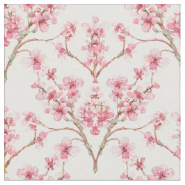 Sakura Cherry Blossom Damask Waterverf Stof