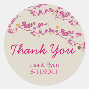 Sakura Cherry Blossom Dank u Stickers