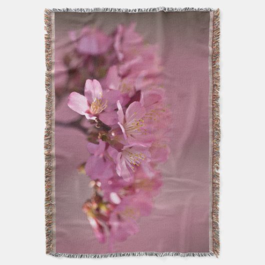 Sakura Cherry Blossom Delicate Pink Bouquet Deken (Voorkant Verticaal)