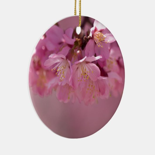 Sakura Cherry Blossom Delicate Pink Bouquet Keramisch Ornament (Rechts)
