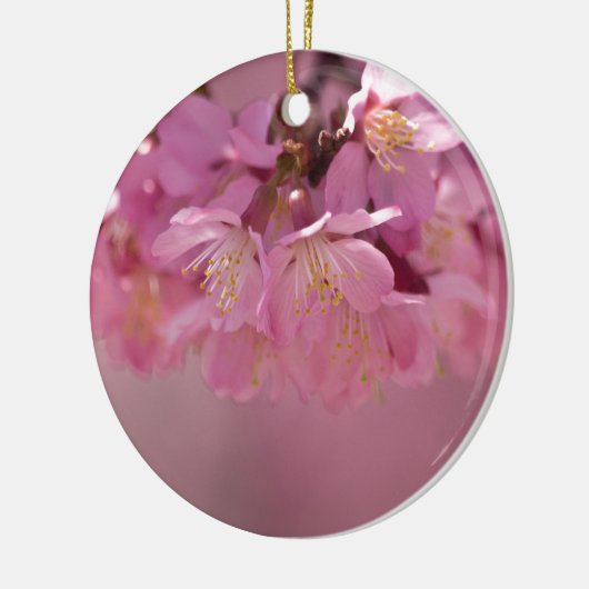 Sakura Cherry Blossom Delicate Pink Bouquet Keramisch Ornament (Links)