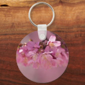 Sakura Cherry Blossom Delicate Pink Bouquet Sleutelhanger (Voorkant)
