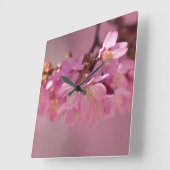 Sakura Cherry Blossom Delicate Pink Bouquet Vierkante Klok (Hoek)