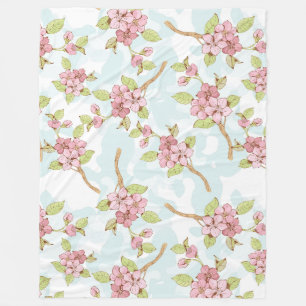Sakura/Cherry Blossom Fleece Deken