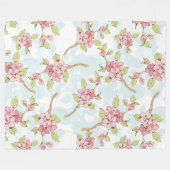 Sakura/Cherry Blossom Fleece Deken (Voorkant (Horizontaal))