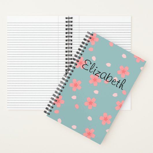 Sakura Cherry Blossom Floral Pattern Notitieboek (Binnen)