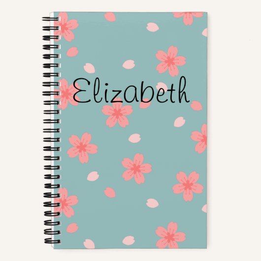 Sakura Cherry Blossom Floral Pattern Notitieboek (Voorkant)