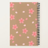 Sakura Cherry Blossom Floral Pattern Notitieboek (Achterkant)