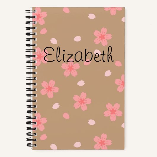 Sakura Cherry Blossom Floral Pattern Notitieboek (Voorkant)