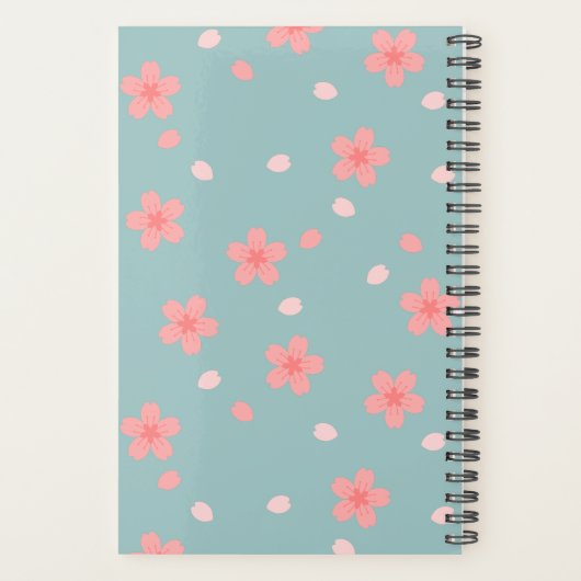 Sakura Cherry Blossom Floral Pattern Planner (Achterkant)