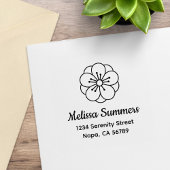 Sakura Cherry Blossom Flower Address Rubberstempel