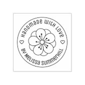 Sakura Cherry Blossom Flower Handmade with Love Rubberstempel (Afrduk)