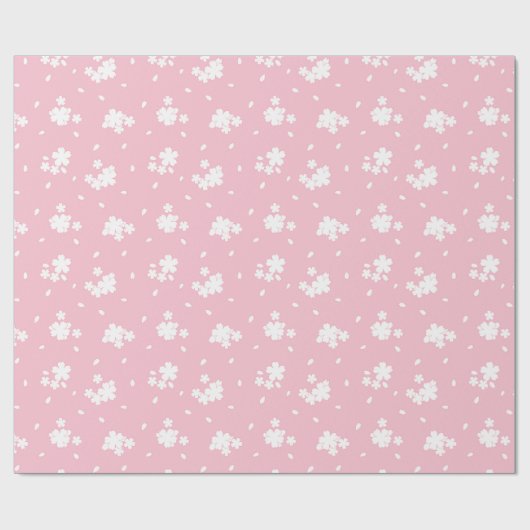 Sakura Cherry Blossom Flower Pattern Cadeaupapier (Vlak)