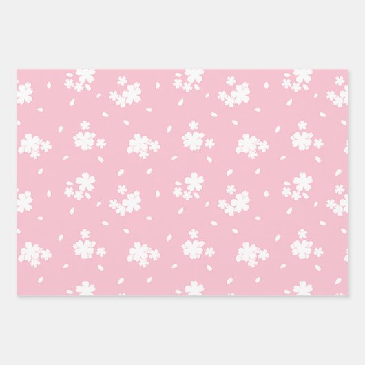 Sakura Cherry Blossom Flower Pattern Inpakpapier Vel (Voorkant 3)