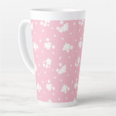 Sakura Cherry Blossom Flower Pattern Latte Mok (Linkerhoek)