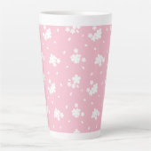 Sakura Cherry Blossom Flower Pattern Latte Mok (Voorkant)