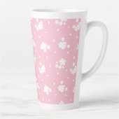 Sakura Cherry Blossom Flower Pattern Latte Mok (Rechts)
