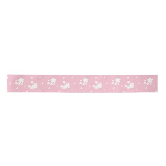 Sakura Cherry Blossom Flower Pattern Satijnen Lint (Voorkant)