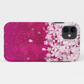 Sakura Cherry Blossom Fuchsia & White Flowers Case-Mate iPhone Case (Achterkant (horizontaal))