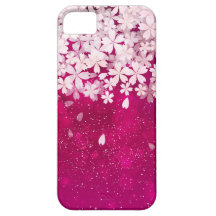 Sakura Cherry Blossom Fuchsia & White Flowers