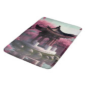 Sakura Cherry Blossom Garden Shrine Pond Japans Badmat (Gekanteld)