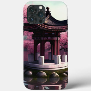 Sakura Cherry Blossom Garden Shrine Pond Japans Case-Mate iPhone Case