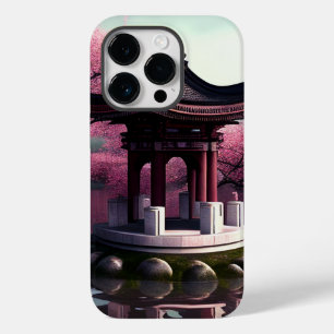 Sakura Cherry Blossom Garden Shrine Pond Japans Case-Mate iPhone 14 Pro Hoesje