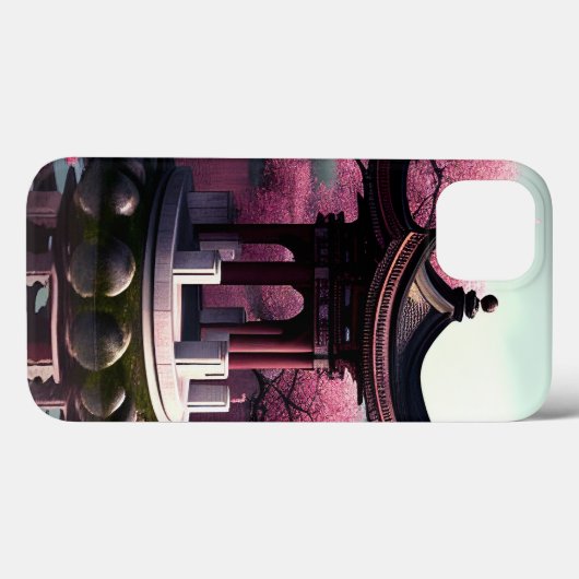 Sakura Cherry Blossom Garden Shrine Pond Japans Case-Mate iPhone Case (Achterkant (horizontaal))