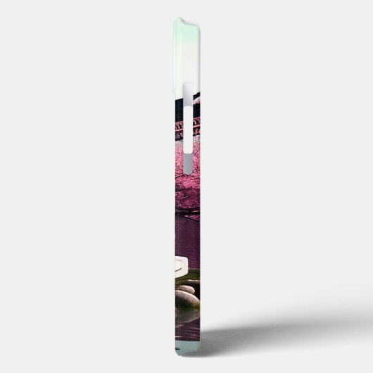 Sakura Cherry Blossom Garden Shrine Pond Japans Case-Mate iPhone Case (Achterkant / Links)