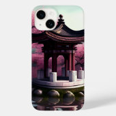 Sakura Cherry Blossom Garden Shrine Pond Japans Case-Mate iPhone Case (Achterkant)