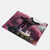 Sakura Cherry Blossom Garden Shrine Pond Japans Deurmat (Schuin)