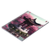 Sakura Cherry Blossom Garden Shrine Pond Japans Notitieboek (Linkerzijde)
