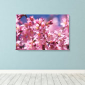 Sakura Cherry Blossom gekust door zonlicht Canvas Afdruk (Insitu (Houten vloer))