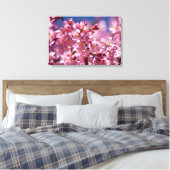 Sakura Cherry Blossom gekust door zonlicht Canvas Afdruk (Insitu (Slaapkamer))