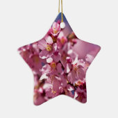 Sakura Cherry Blossom gekust door zonlicht Keramisch Ornament (Rechts)
