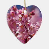 Sakura Cherry Blossom gekust door zonlicht Keramisch Ornament (Rechts)