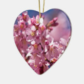 Sakura Cherry Blossom gekust door zonlicht Keramisch Ornament (Links)