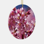 Sakura Cherry Blossom gekust door zonlicht Keramisch Ornament (Rechts)