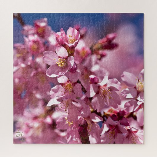 Sakura Cherry Blossom gekust door zonlicht Legpuzzel (Verticaal)