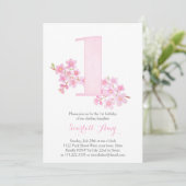 Sakura Cherry Blossom Girl 1ste verjaardag Kaart (Staand voorkant)