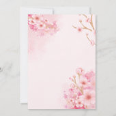 Sakura Cherry Blossom Huwelijksuitnodiging Kaart (Achterkant)