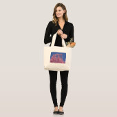Sakura Cherry Blossom in the Blue Grote Tote Bag (Voorkant (model))