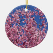 Sakura Cherry Blossom in the Blue Keramisch Ornament (Voorkant)