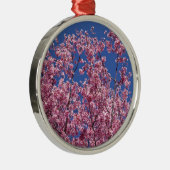 Sakura Cherry Blossom in the Blue Metalen Ornament (Rechts)