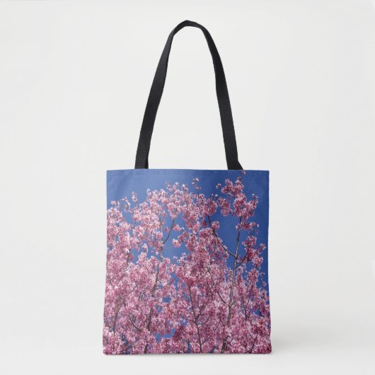 Sakura Cherry Blossom in the Blue Tote Bag (Voorkant)