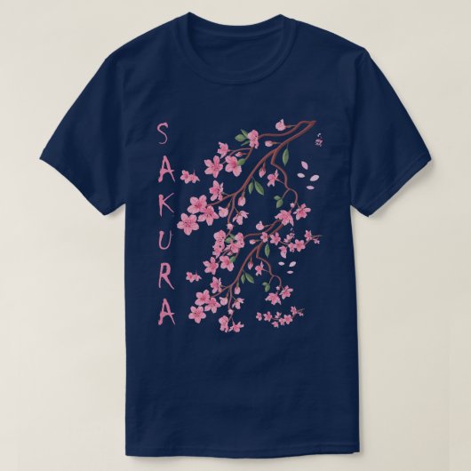  Sakura Cherry Blossom Japans Grafisch A T-shirt (Design voorkant)