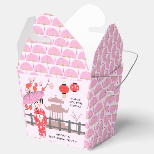 Sakura Cherry Blossom Japans Meisje Verjaardagsfee Bedankdoosjes (Geopend)